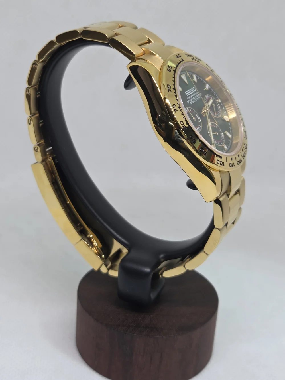 Custom 39mm Seiko Mod VK63 Watch John Mayor Gold Daytona